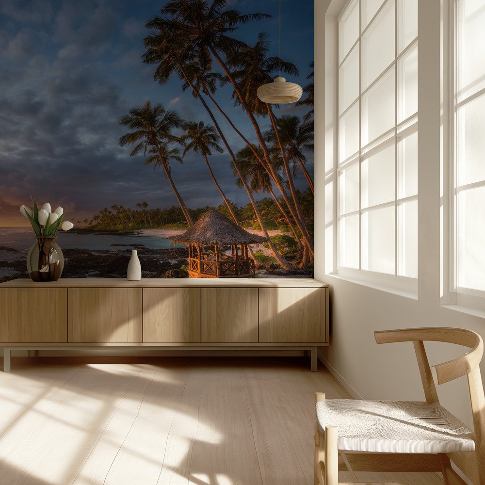 Vibrant Tropical Sunset Beach