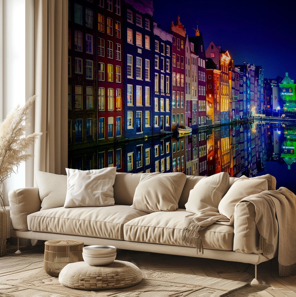 Vibrant Canal City Night