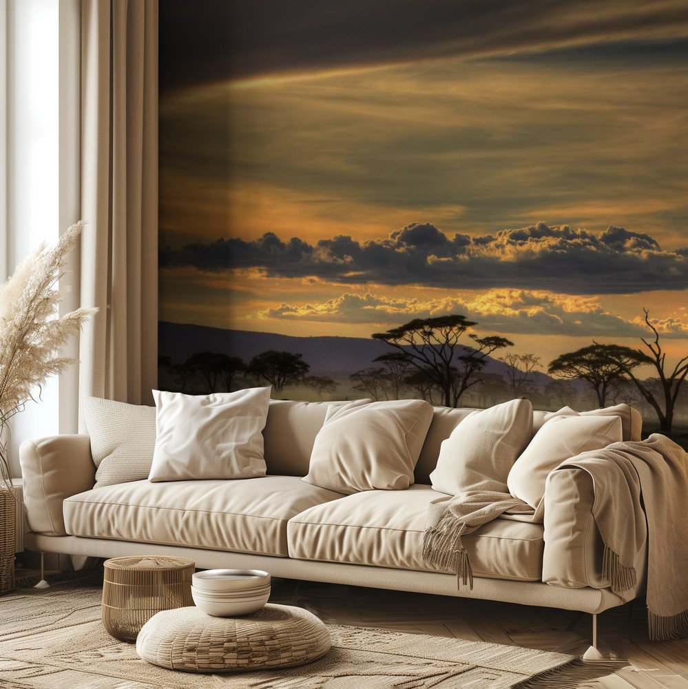 African Elephant Sunset