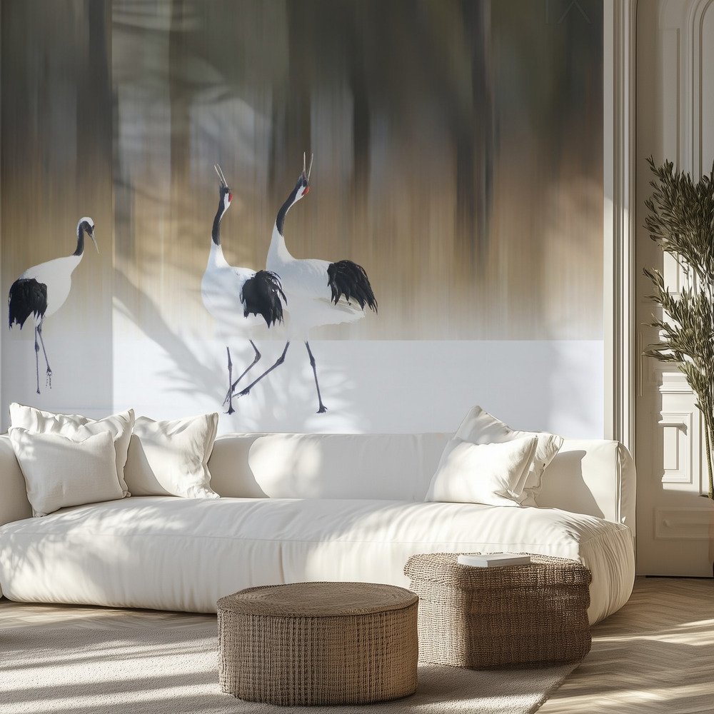 Dancing Winter Cranes