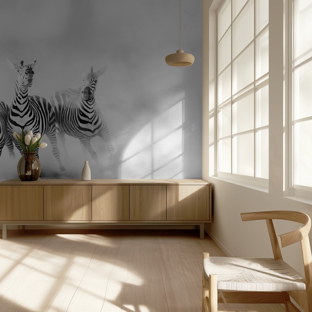 Running Zebras In Dust