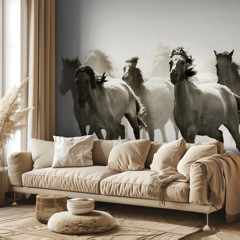 Galloping Wild Horses