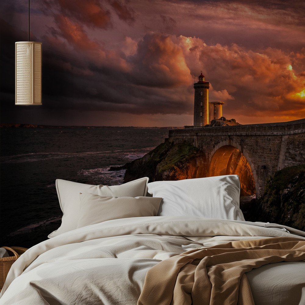 Stormy Lighthouse Sunset