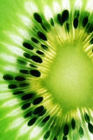 Abstract photo of a kiwi