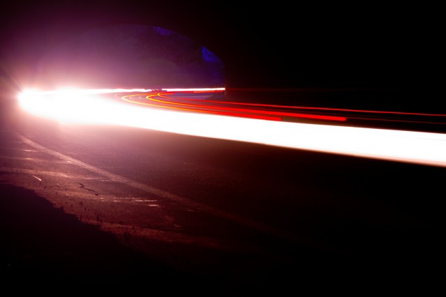 Car light trails