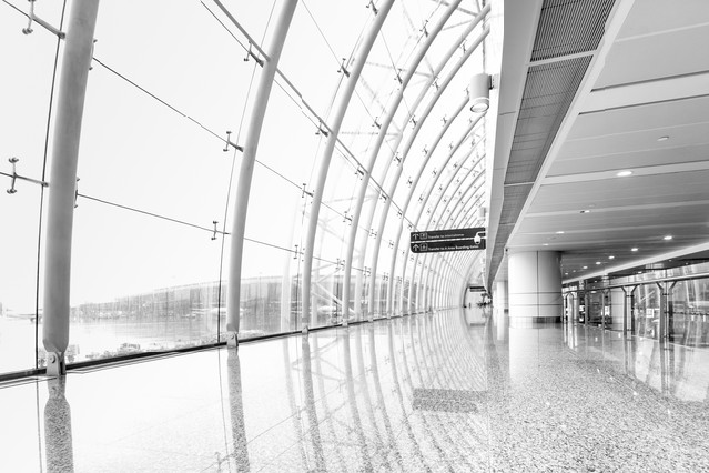 Futuristic guangzhou Airport interior