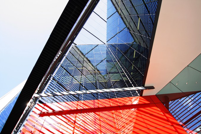 Modern architecture in London close up