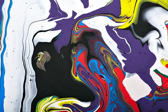 Abstract acrylic modern painting fragment