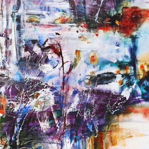 Abstract artistic background the oil painting