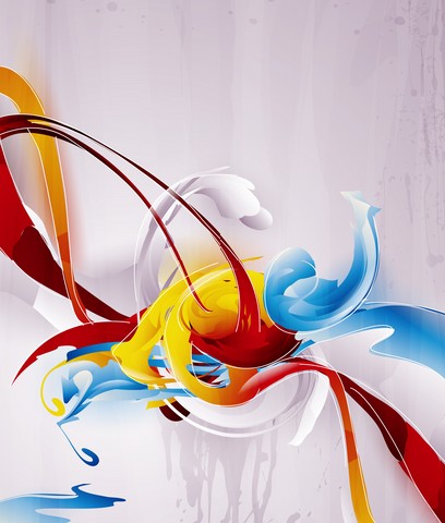 Abstract vector graphic, bright background in graffiti 2