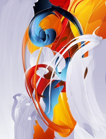 Abstract vector graphic, bright background in graffiti