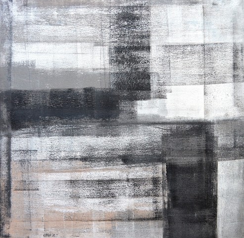 Grey and Beige Abstract Art Painting