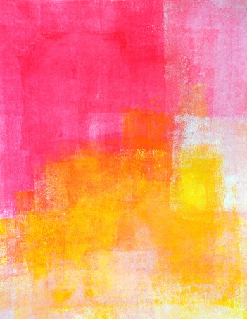 Pink and Yellow Abstract Art Painting