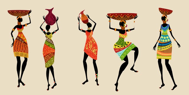 African women in traditional dress