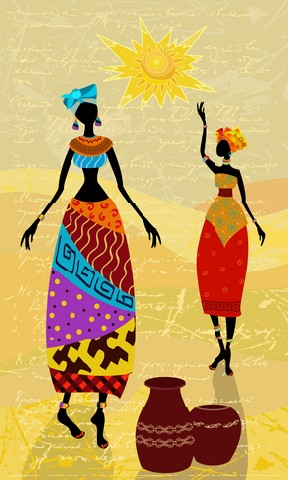 African women patterned background