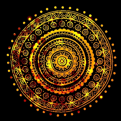 Ethnic gold ornament
