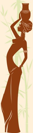Stylized african girl