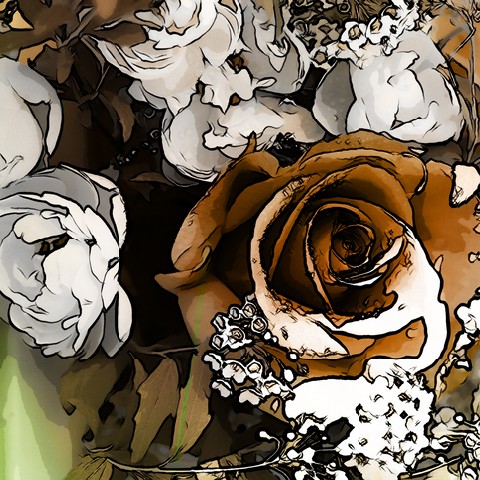 Art floral vintage colorful background