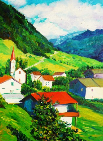 Oil Painting - Church