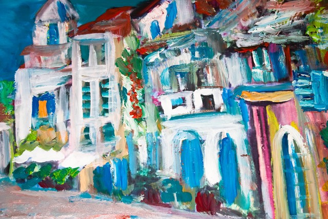 Colourful street painting