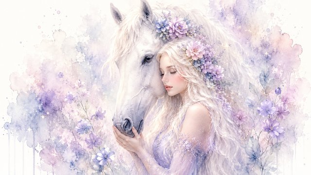 Magical embrace of pastel dreams