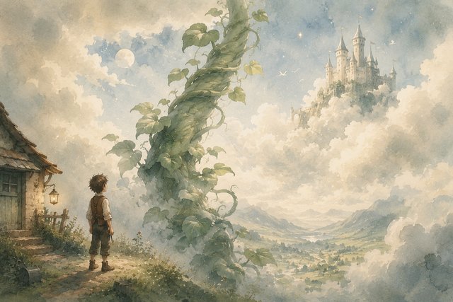 The beanstalk's journey to the clouds