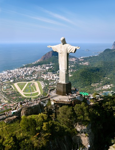 Aerial View of Rio De Janeiro and Christ the Redeemer