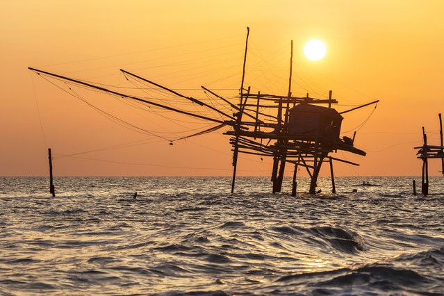 Ancient fishing machine named Trabucco