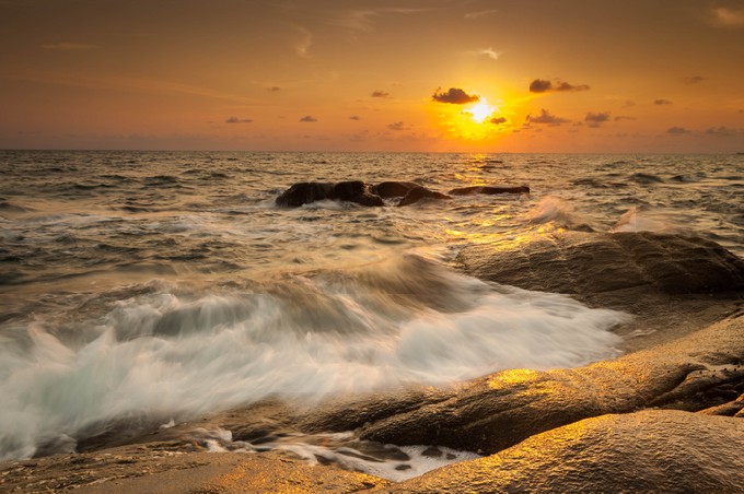 Seascape during sunset